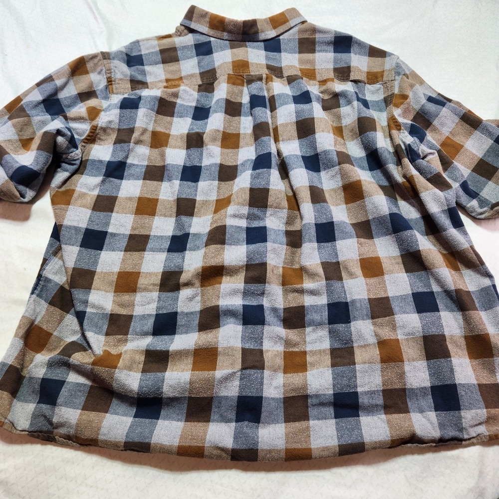Eddie Bauer Classic Fit Plaid Flannel Button Down Shirt Mens Size 2XL - Picture 8 of 12